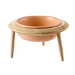 CIOTOLA CERAMICA UFO CON SUPPORTO IN LEGNO